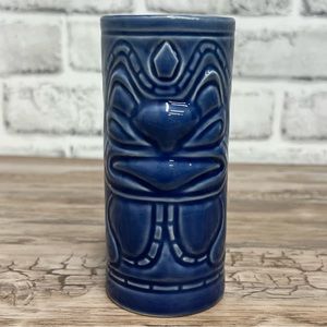 Accoutrements 2001 Ceramic 10 oz. Blue Tiki Mug